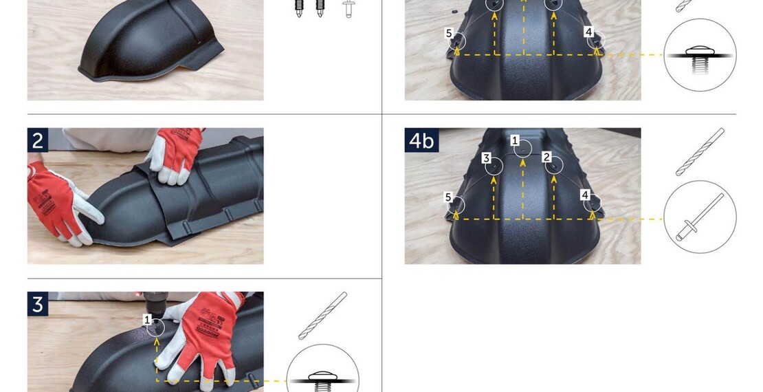 Заглушка вальмовая ZS-LUX для конька GS-LUX