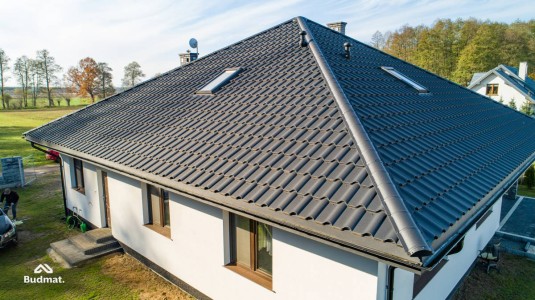 Крыша для дома BUDMAT Ferrara Черный D-MATT 9005 - фото 1