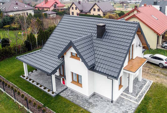 Крыша для дома BUDMAT Ferrara  Графитовый X-MATT 455 - фото 9