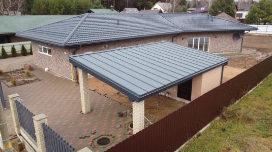 Крыша для дома BUDMAT Bella Sara Антрацитовый D-MATT 7016 - фото 3