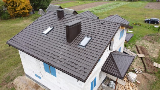 Крыша для дома BUDMAT Venecja Темно-коричневый D-MATT 8019 - фото 1