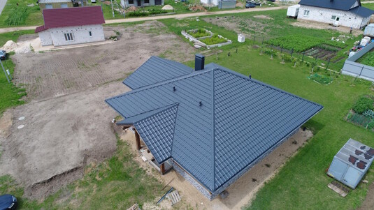 Крыша для дома BUDMAT Ferrara Графитовый X-MATT 455 - фото 6