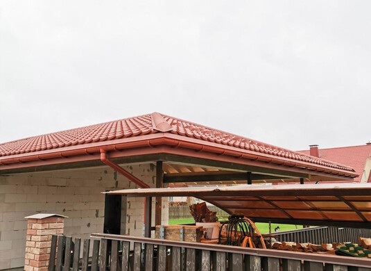 Крыша для дома BUDMAT Bella Sara Кирпичный D-Matt 8004 - фото 1